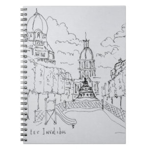 Entrance to Les Invalides, Paris, France Notebook