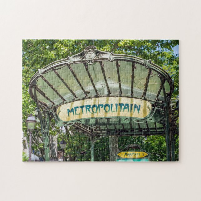 Entrance to Metro station at Montmartre - Paris Jigsaw Puzzle (Horizontal)
