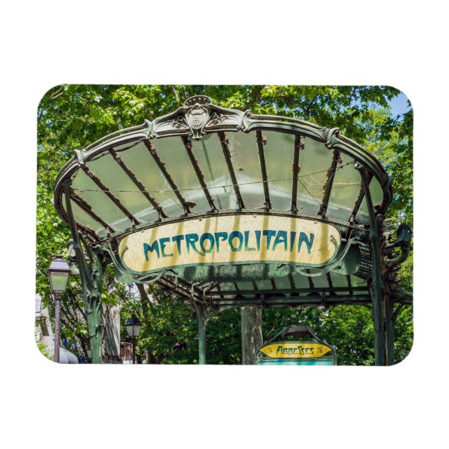 Entrance to Metro station at Montmartre - Paris Magnet (Horizontal)