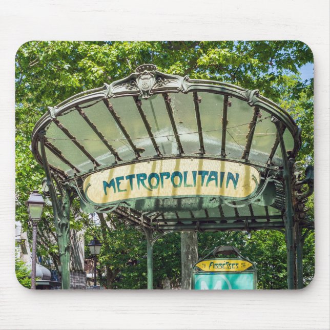 Entrance to Metro station at Montmartre - Paris Mouse Mat (Front)