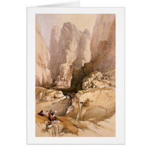 Entrance to Petra, March 10th 1839, plate 98 from