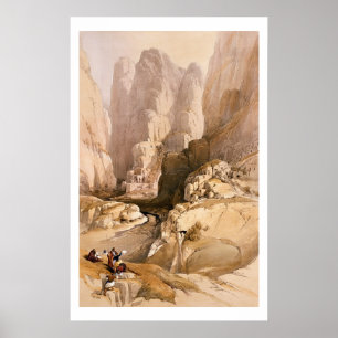 Entrance to Petra, March 10th 1839, plate 98 from Poster