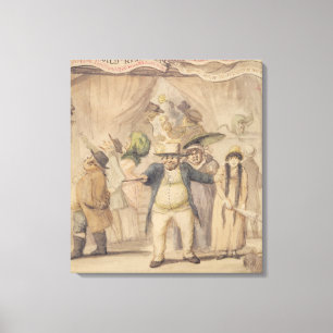Entrance to Pidcock's Exhibition Tent at a Fair (p Canvas Print