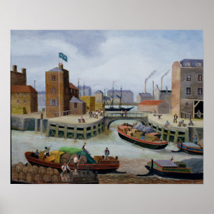 Entrance to Regent's Canal Dock Poster