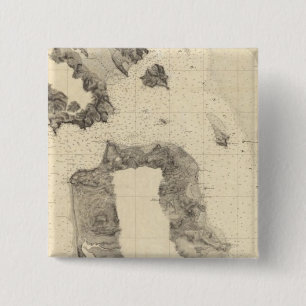 Entrance to San Francisco Bay California 15 Cm Square Badge
