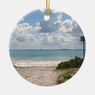 Entrance to Sanibel Beach Ceramic Tree Decoration