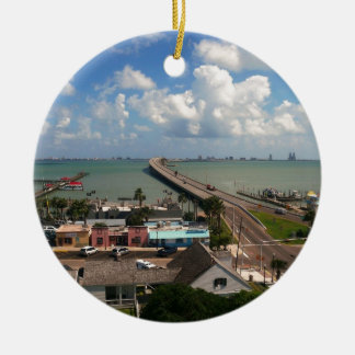 Entrance to South Padre Island Ceramic Tree Decoration