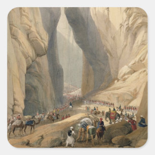 Entrance to the Bolan Pass from Dadur, from 'Sketc Square Sticker