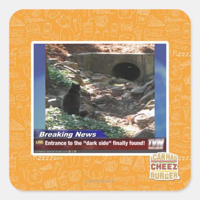 Entrance to the Dark Side Square Sticker (Front)