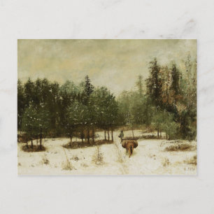 Entrance to the Forest in Winter Postcard