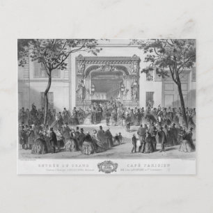 Entrance to the 'Grand Cafe Parisien', Paris Postcard