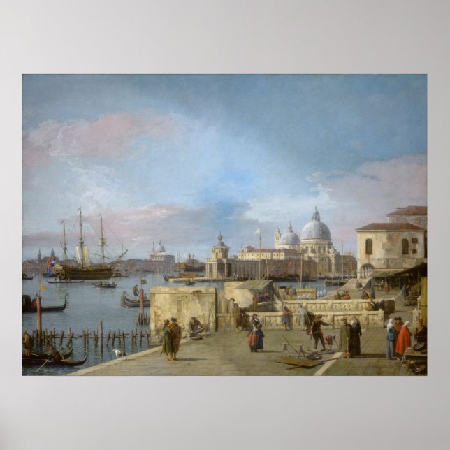 Entrance to the Grand Canal from the Molo, Venice Poster (Front)