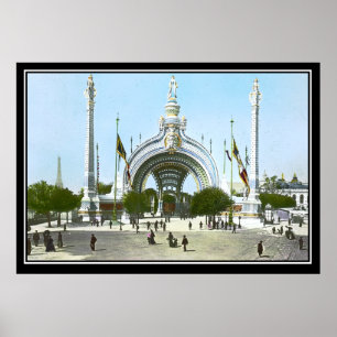 Entrance to the Paris Expo 1900 Vintage Poster