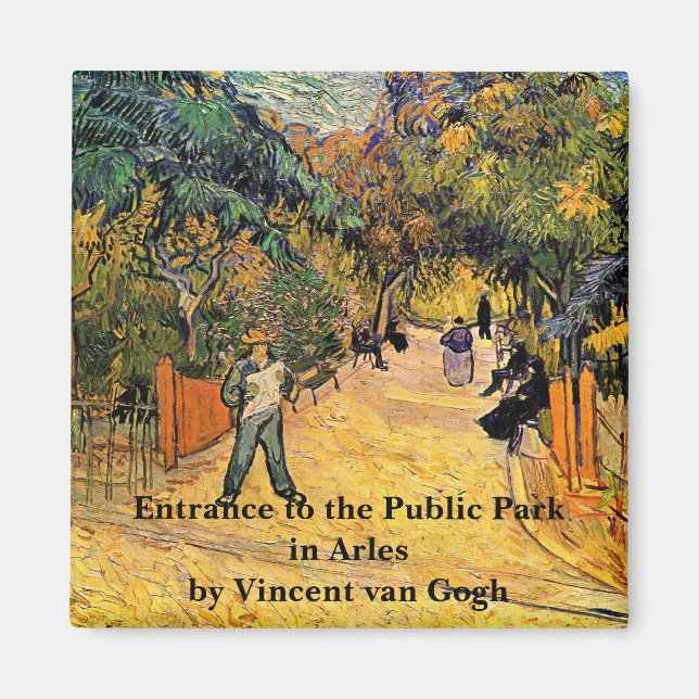 Entrance to the Public Park by Vincent van Gogh Magnet (Front)