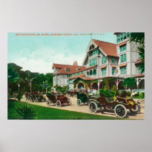 Entrance View of Exterior of Hotel del Monte Poster