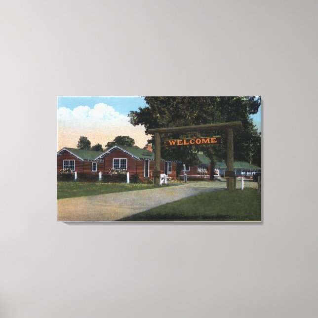 Entrance View of Tourist Park Canvas Print (Front)
