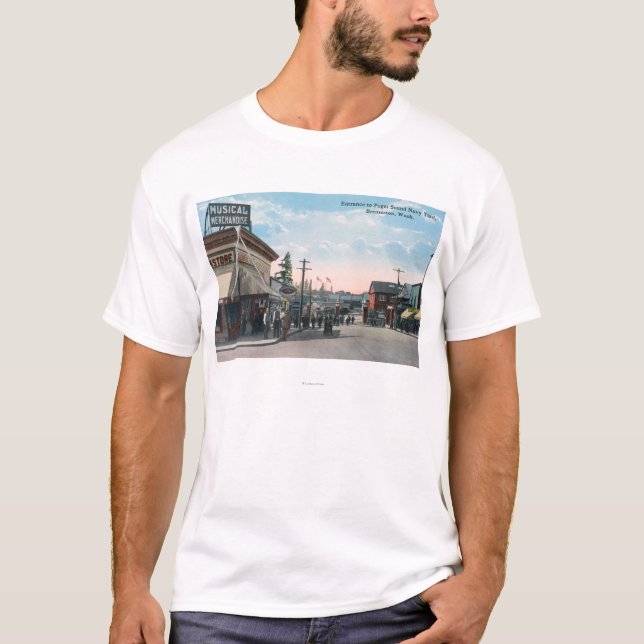Entrance View to US Navy Ship Yard T-Shirt (Front)