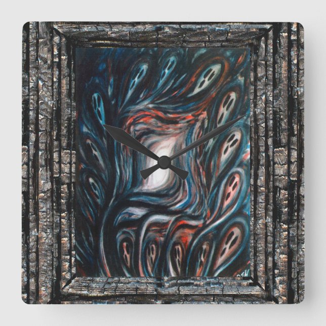 Entrapment Square Wall Clock (Front)