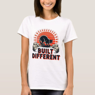 Entrepreneur Boss Babe Built Different Cat T-Shirt