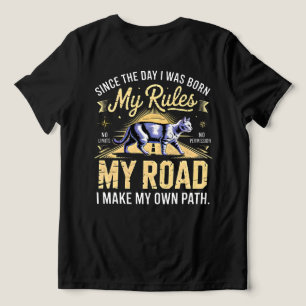 Entrepreneur Boss Babe Cat - My Rules My Road Tri-Blend Shirt