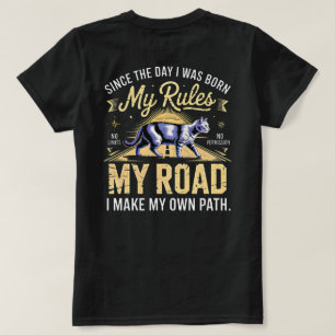 Entrepreneur Cat My Rules My Road - Hustle Cat Mum T-Shirt