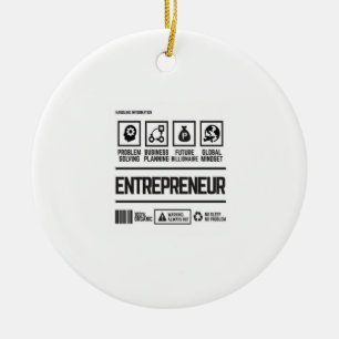entrepreneur ceramic tree decoration