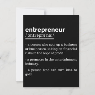 Entrepreneur Definition Funny Business Owner Gift Save The Date