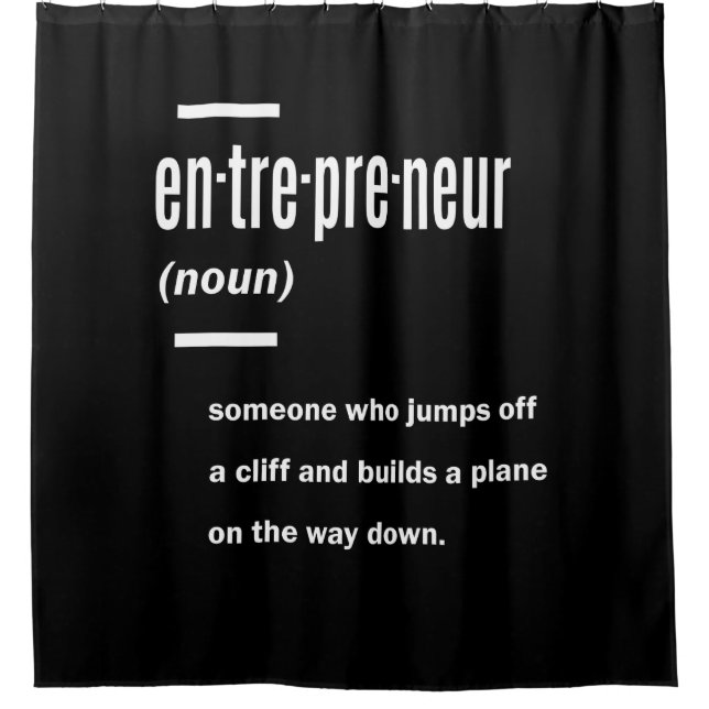 Entrepreneur Definition Gift Ideas Shower Curtain (Front)