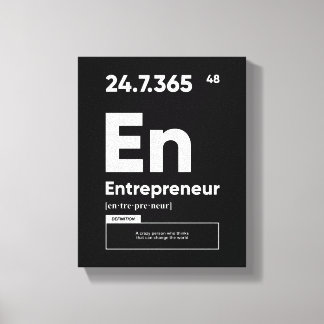 Entrepreneur Definition | Motivational  Poster Canvas Print