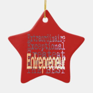 Entrepreneur Extraordinaire Ceramic Tree Decoration