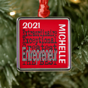 Entrepreneur Extraordinaire CUSTOM Metal Tree Decoration