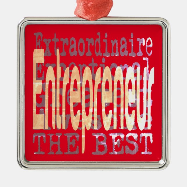 Entrepreneur Extraordinaire Metal Tree Decoration (Front)