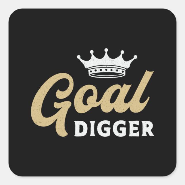 Entrepreneur Goal Digger Boss Business Manager CEO Square Sticker (Front)