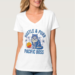 Entrepreneur Hustle Purr Pacific - Cat Mum Money T-Shirt