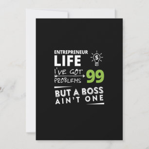 entrepreneur life i've got 99 problems but a boss holiday card
