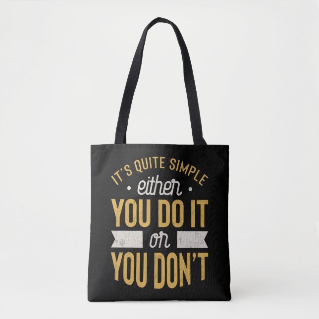 Entrepreneur Motivational Inspirational Saying Tote Bag (Front)