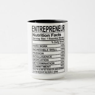 Entrepreneur Nutrition Facts Mug