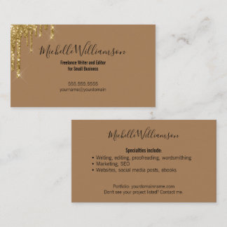 Entrepreneur Small Business Owner Freelance Gold Card