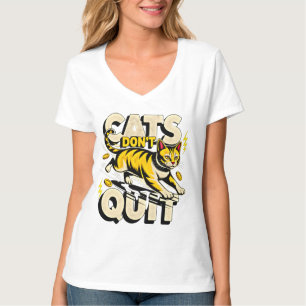 Entrepreneur Women Cats Don't Quit Hustle Boss T-Shirt