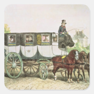 Entreprise Generale des Omnibus', Square Sticker