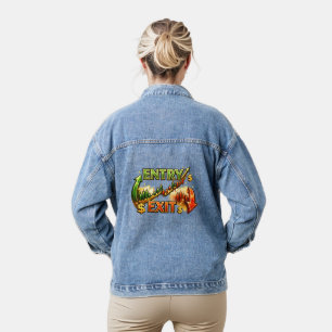 Entry Exit Trading Strategy Graphic Women’s Denim  Denim Jacket
