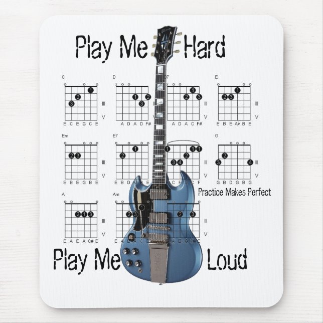 Entry-Level Guitarist Mouse Mat (Front)