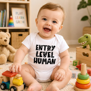 Entry Level Human Cute Modern Baby Shower Gift Bodysuit