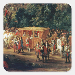 Entry of Louis XIV  and Maria Theresa  into Square Sticker