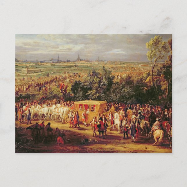 Entry of Louis XIV  and Marie-Therese of Postcard (Front)