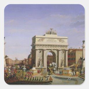 Entry of Napoleon I into Venice, 1807 Square Sticker