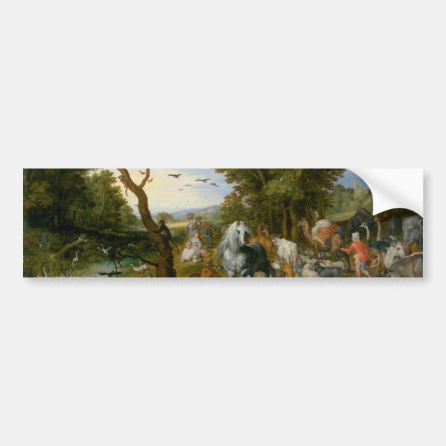 Entry of the Animals into Noah's Ark (Brueghel) Bumper Sticker (Front)