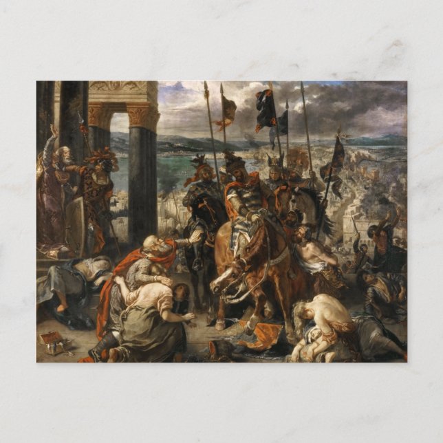 Entry of the Crusaders into Constantinople Postcard (Front)