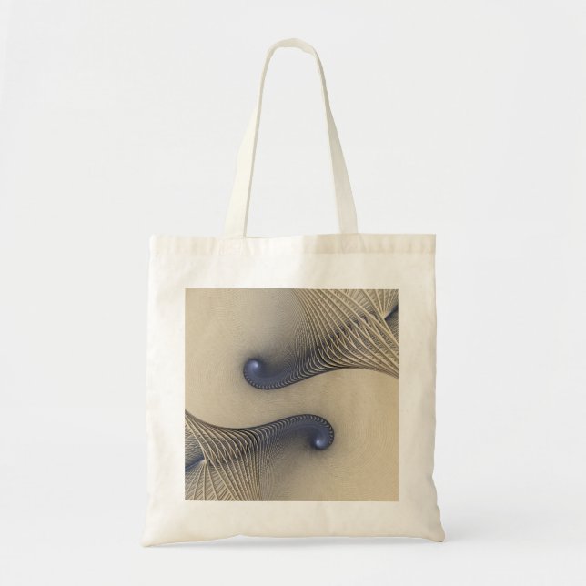 Entwined Blue Spiral Abstract Tote Bag (Front)