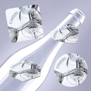 Entwined Crystal Wine Glass Stems Paper Coaster